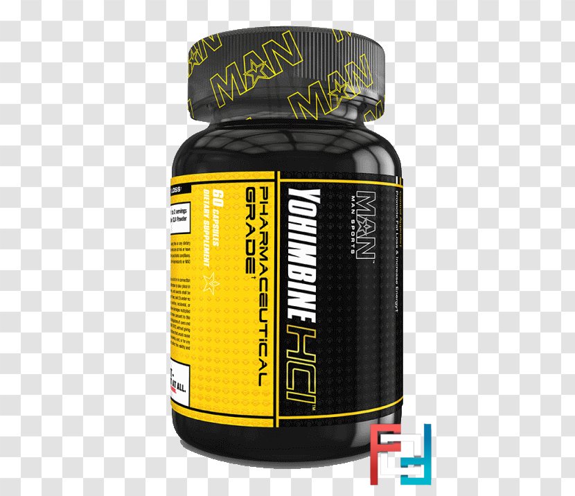 Dietary Supplement MAN Sports Yohimbine HCl - Hydrochloride - 60 Capsules Weight Loss BrandFat Burner Transparent PNG