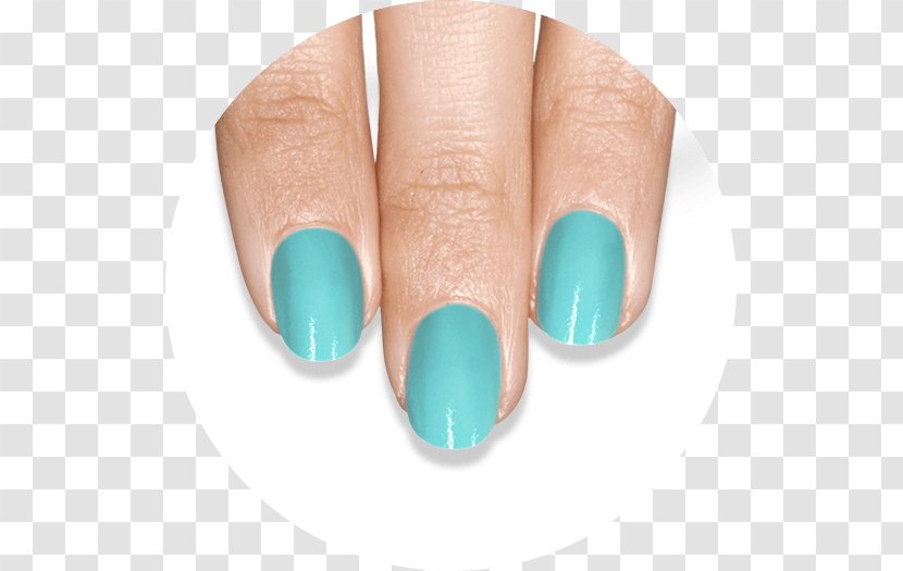 Nail Polish - Hand - Turquoise Transparent PNG