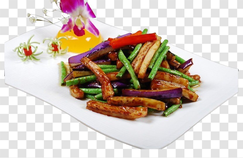 Chinese Cuisine Eggplant Vegetable Food Cooking - Beans Transparent PNG