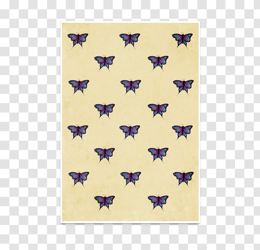 Purple Violet Pollinator Pattern - Watercolor Butterfly Transparent PNG