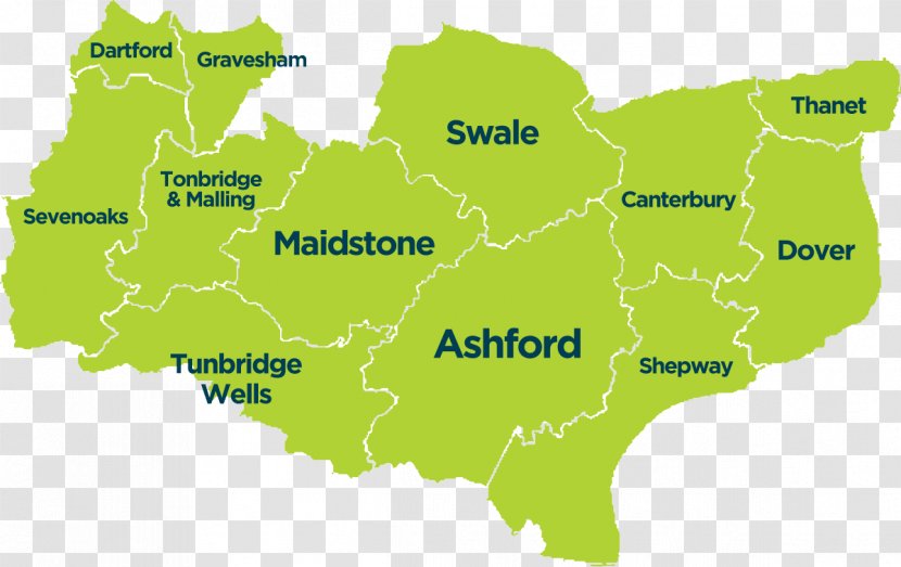 Swale Canterbury Medway Map Borough Of Ashford Transparent PNG