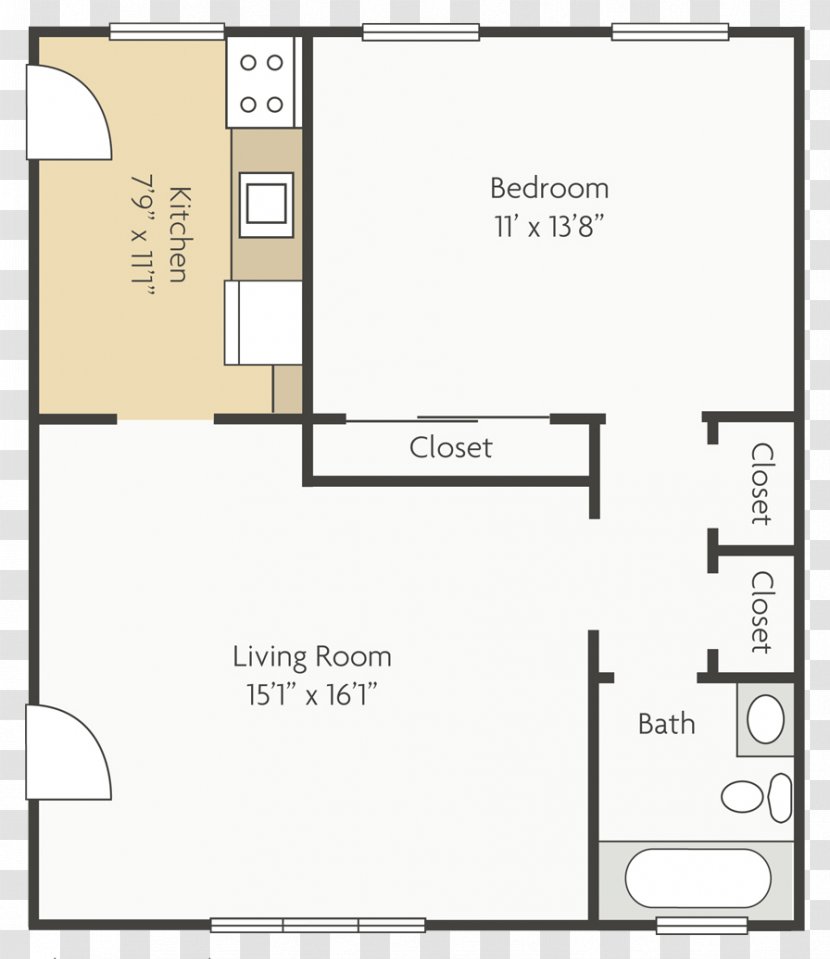 Hampton Gardens Apartment Renting Condominium Bedroom - Diagram Transparent PNG