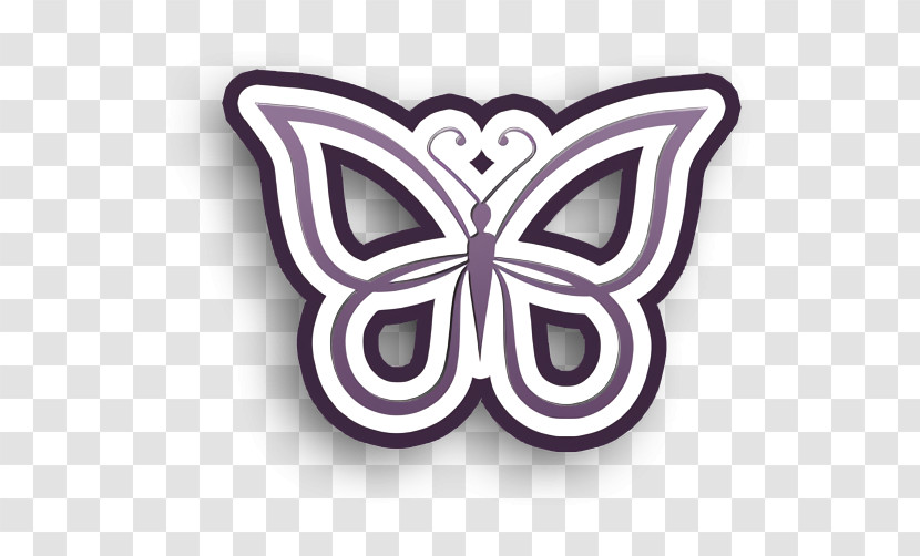 Butterfly Shape Outline Top View Icon Animals Icon Butterfly Icon Transparent PNG