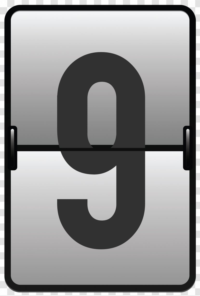 Number Clip Art - White - Counter Nine Clipart Image Transparent PNG