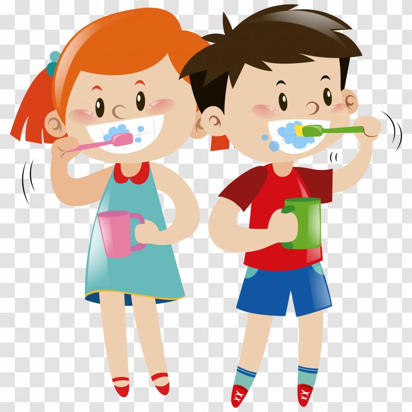 Clip Art Tooth Brushing Vector Graphics Child Illustration - Male Transparent PNG