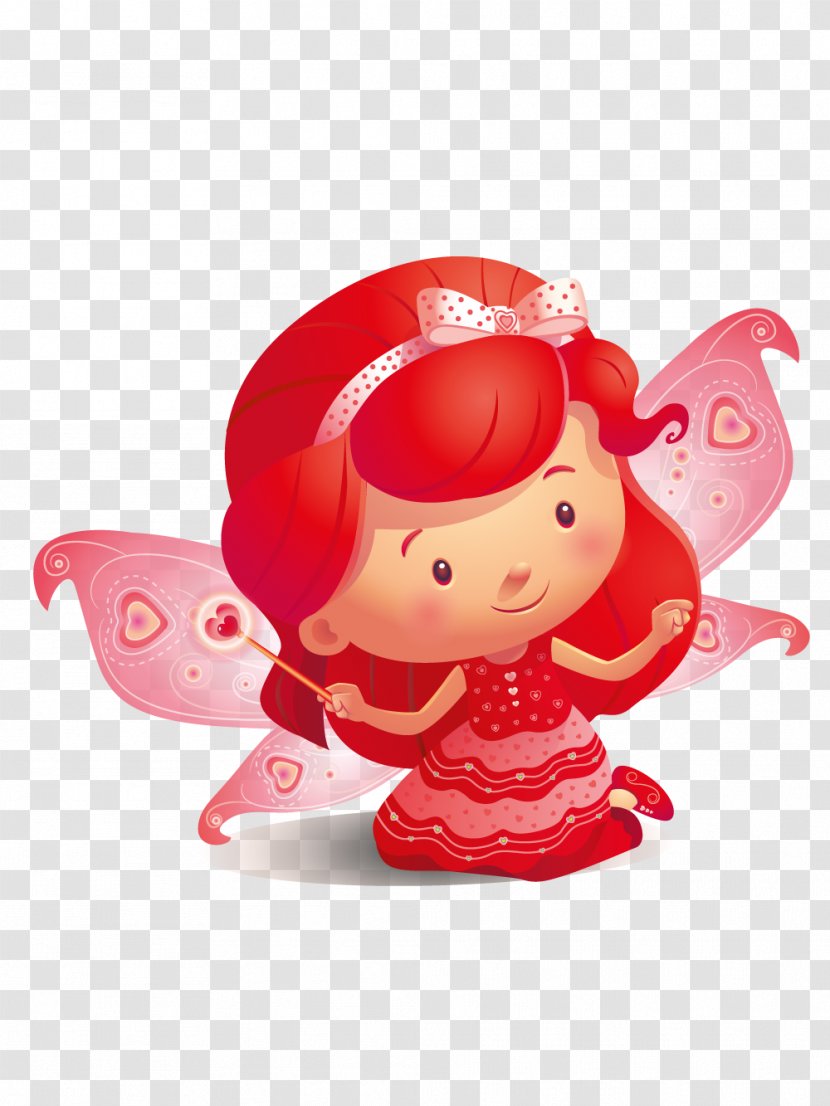 Red Fairy Color Light Gnome - Figurine Transparent PNG