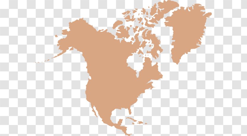 World Map - NORTH AMERICA Transparent PNG