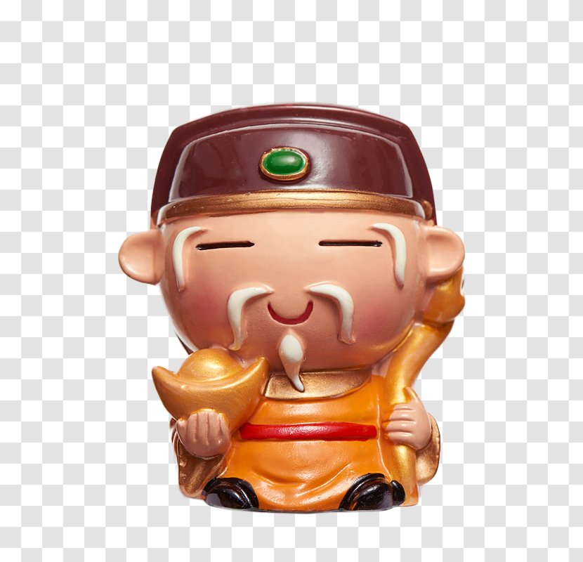 Q-version Cartoon Longevity Peach - Tudigong - Q Version Of The Earth God Decoration Transparent PNG