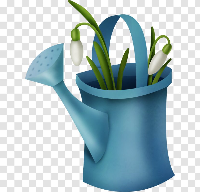 Watering Can Flower Clip Art - Flowerpot - Cartoon Flowers And Showers Transparent PNG