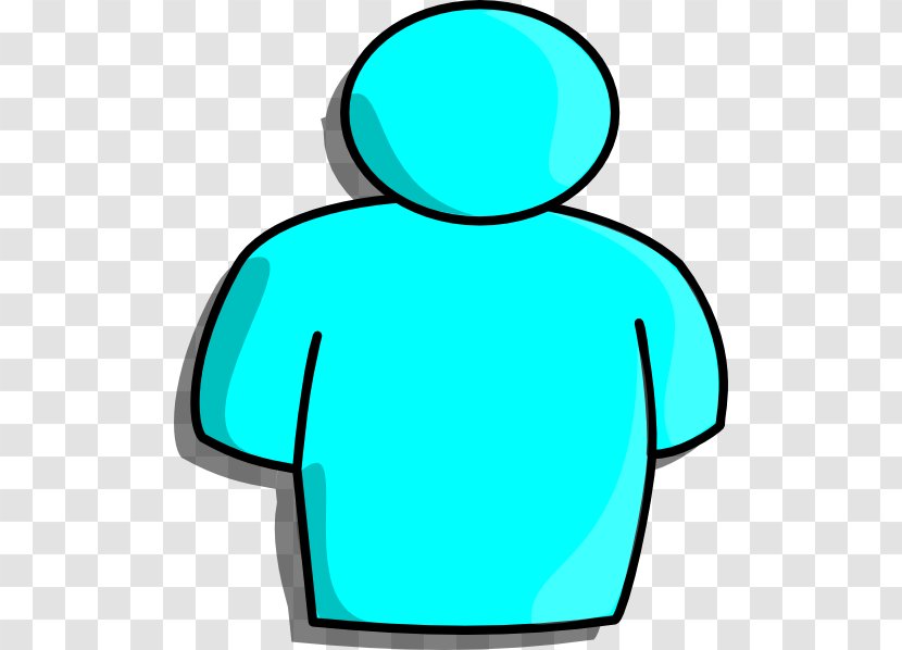Person Cartoon - Blue - Sweatshirt Line Art Transparent PNG
