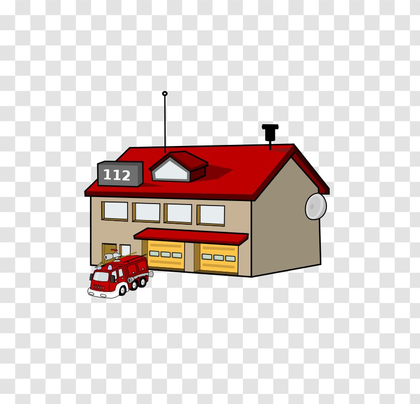 Fire Station Department Engine Clip Art - Drawing Transparent PNG