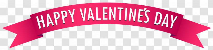 Valentine's Day Heart Clip Art - Pink - Happy Banner PNG Image Transparent PNG