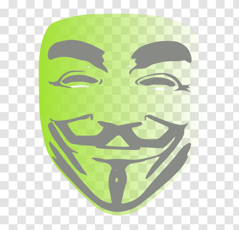 Anonymous Guy Fawkes Mask - Facial Hair Transparent PNG