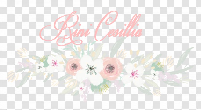 Floral Design Calligraphy Cut Flowers - White Transparent PNG