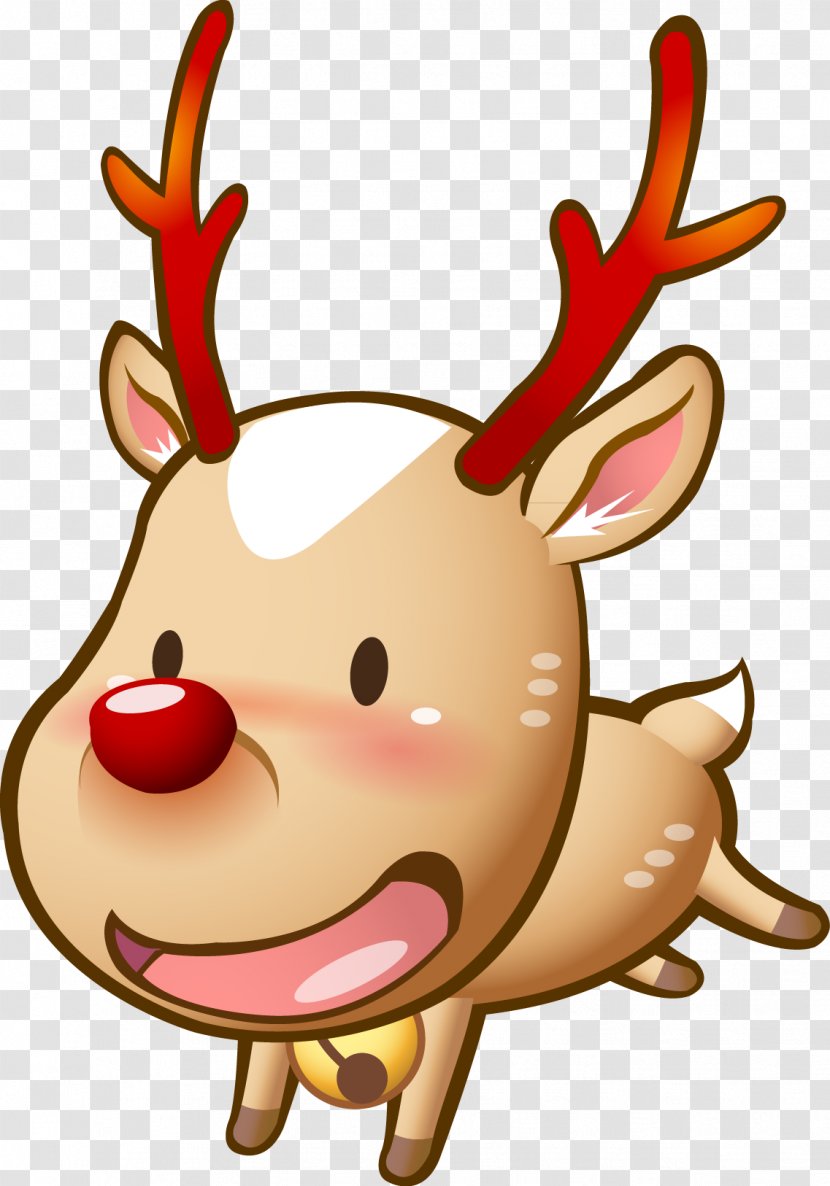 Deer Christmas Day Image Cartoon - Antler - Hump Transparent PNG