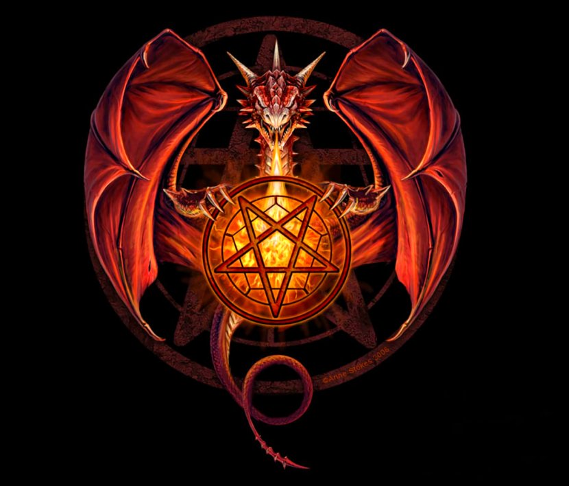 Pentagram Dragon Pentacle Desktop Wallpaper - Evil Transparent PNG