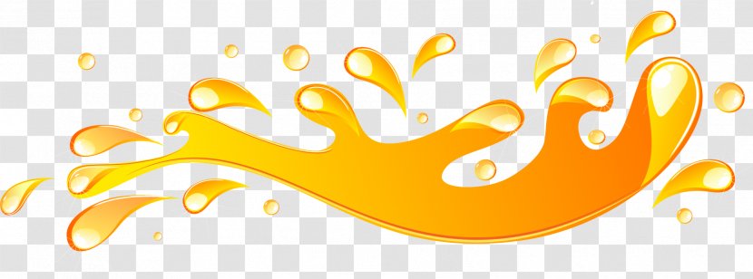 Drop Splash Yellow Liquid - Orange - Gold Drops Transparent PNG