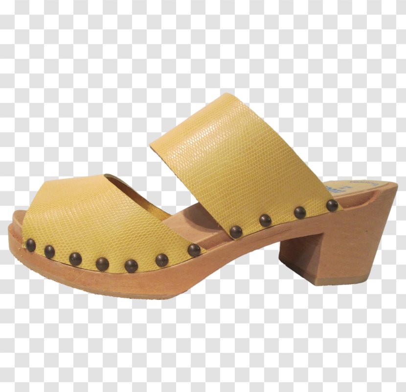 Clog Product Design Slide Sandal - Shoe - Yellow Mid Heel Shoes For Women Transparent PNG