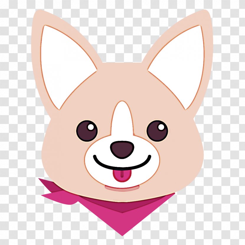 Cartoon Head Pink Nose Snout - Ear Whiskers Transparent PNG