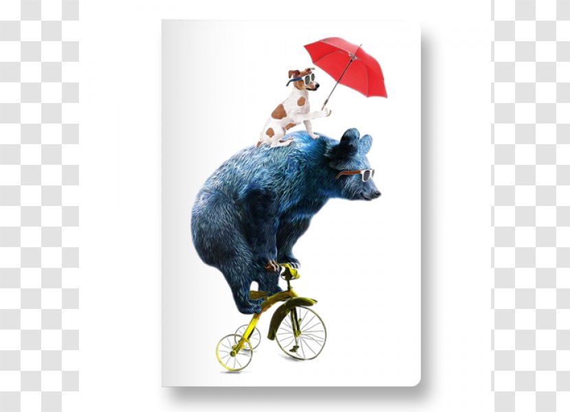 Bear Canvas Print Bicycle Cycling - Printing Transparent PNG