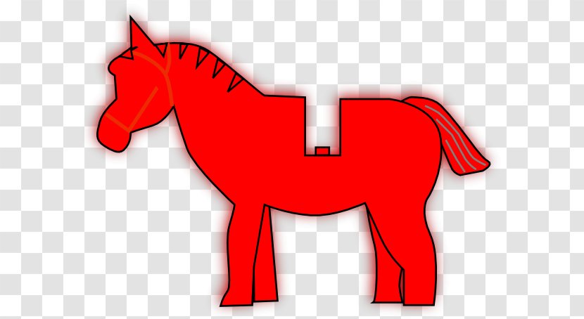 Mustang Tennessee Walking Horse Pony Stallion Clip Art - Silhouette - Red Cliparts Transparent PNG