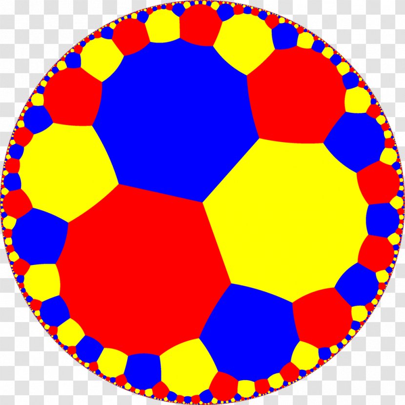 Decagon Triangle Circle Symmetry - Hyperbolic Geometry - 7 Transparent PNG