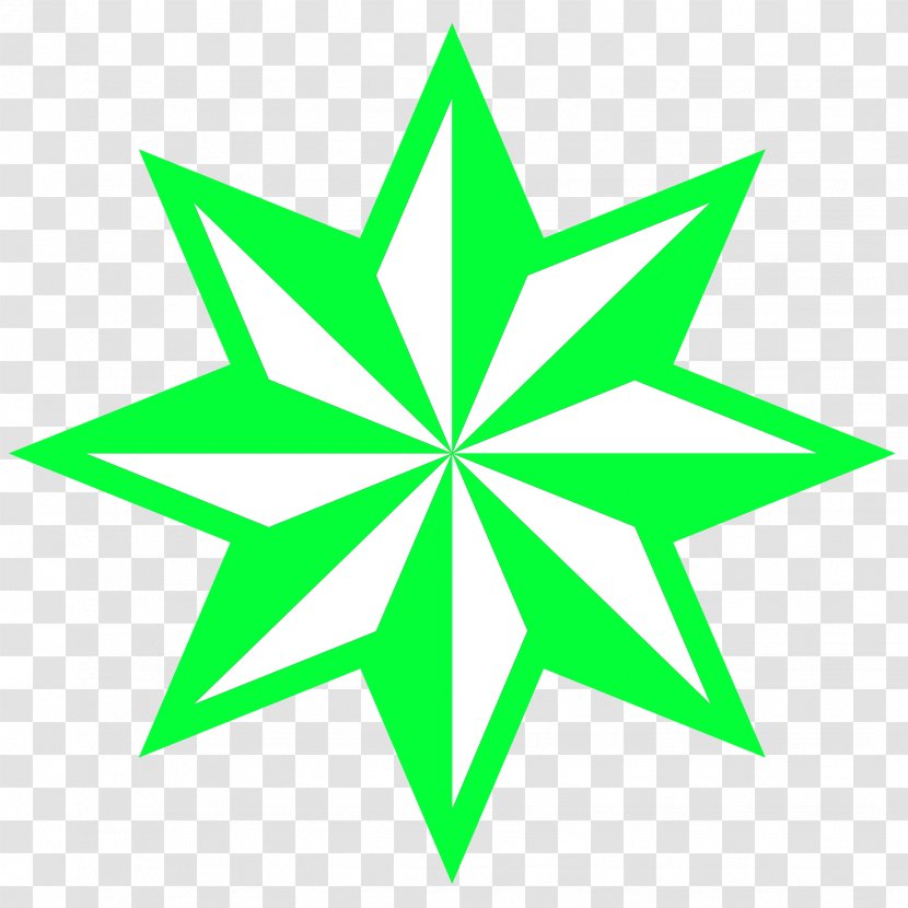 Five-pointed Star Polygons In Art And Culture Clip - Leaf Transparent PNG