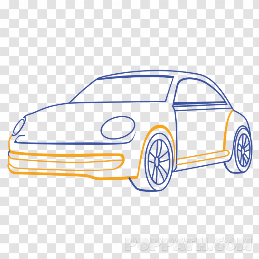 Volkswagen Beetle Car Automotive Design Drawing - Play Vehicle Transparent PNG