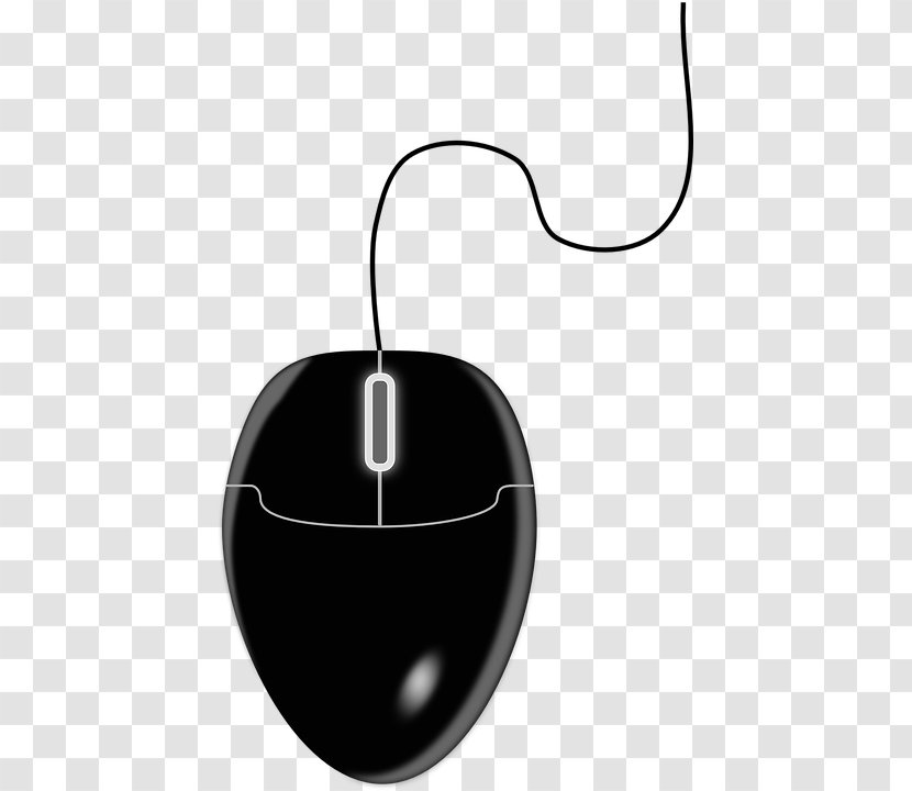 Computer Mouse Keyboard Pointer Clip Art - Black And White - Boss Brain Child Transparent PNG