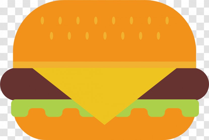Yellow Area Angle Clip Art - Orange - Vector Burger Transparent PNG
