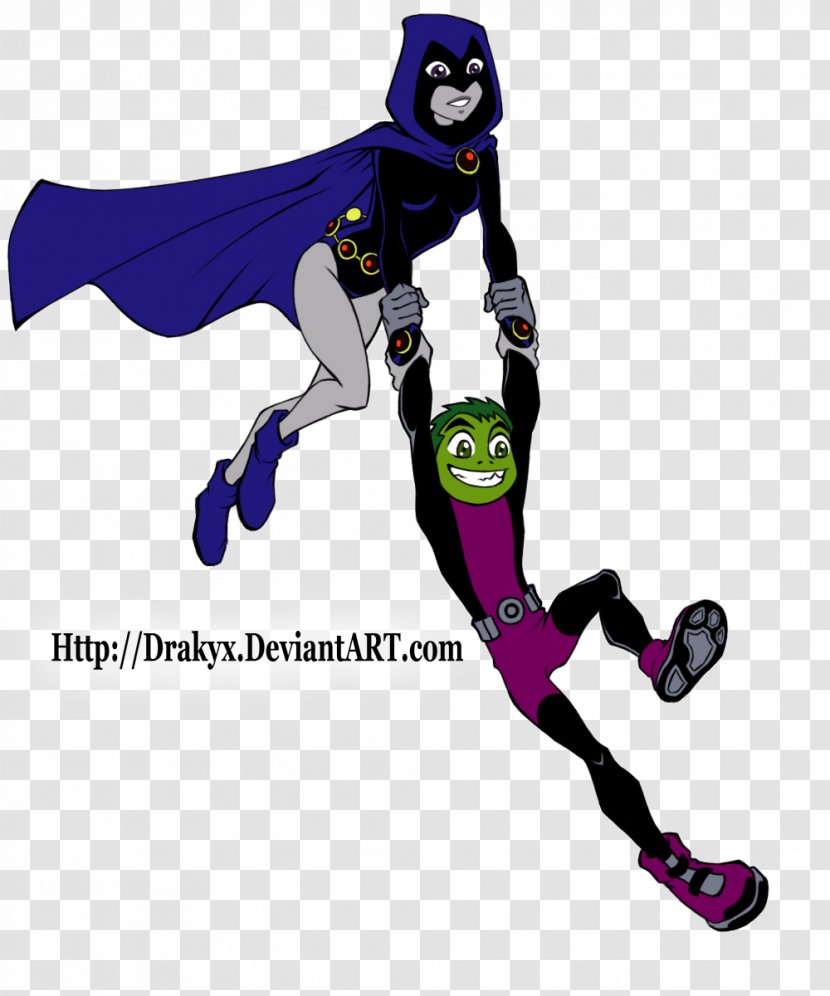 Beast Boy Raven Starfire Teen Titans Male - Purple Transparent PNG