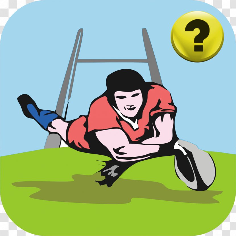 Rugby Union Try Clip Art - Yellow - Player Transparent PNG