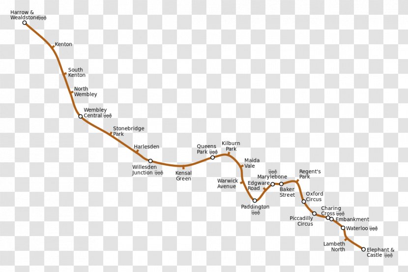 Bakerloo Line Extension London Underground Waterloo Tube Station Elephant & Castle - Transport For - Map Transparent PNG