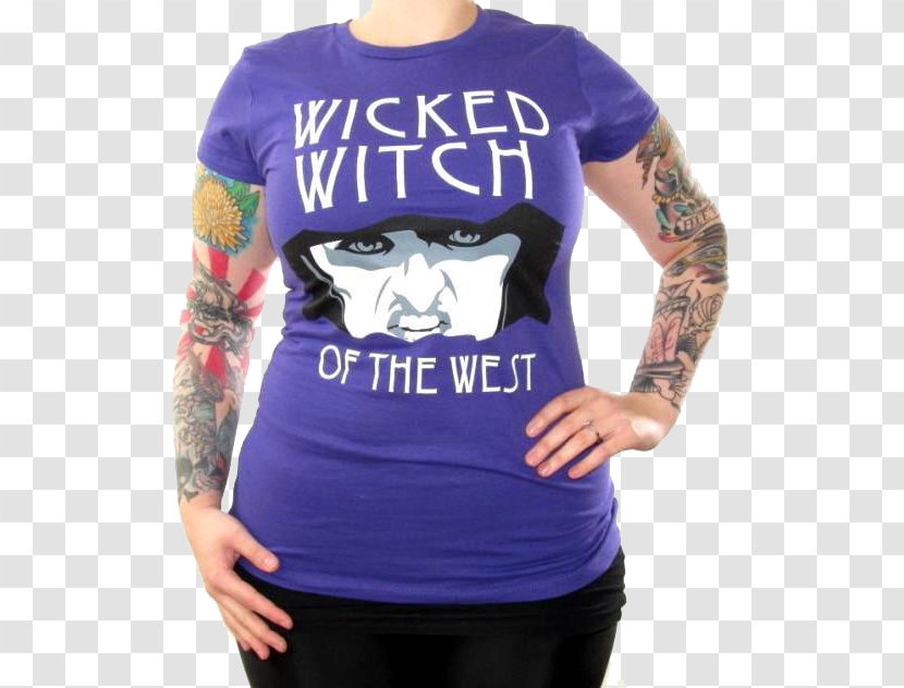 Long-sleeved T-shirt Neck Font - Wicked Witch Of The East Transparent PNG