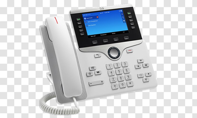 VoIP Phone Voice Over IP Telephone Cisco 8841 Systems - Public Switched Network Transparent PNG