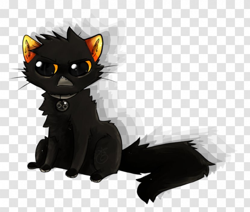 Black Cat Kitten Whiskers Drawing Digital Art - Deviantart Transparent PNG