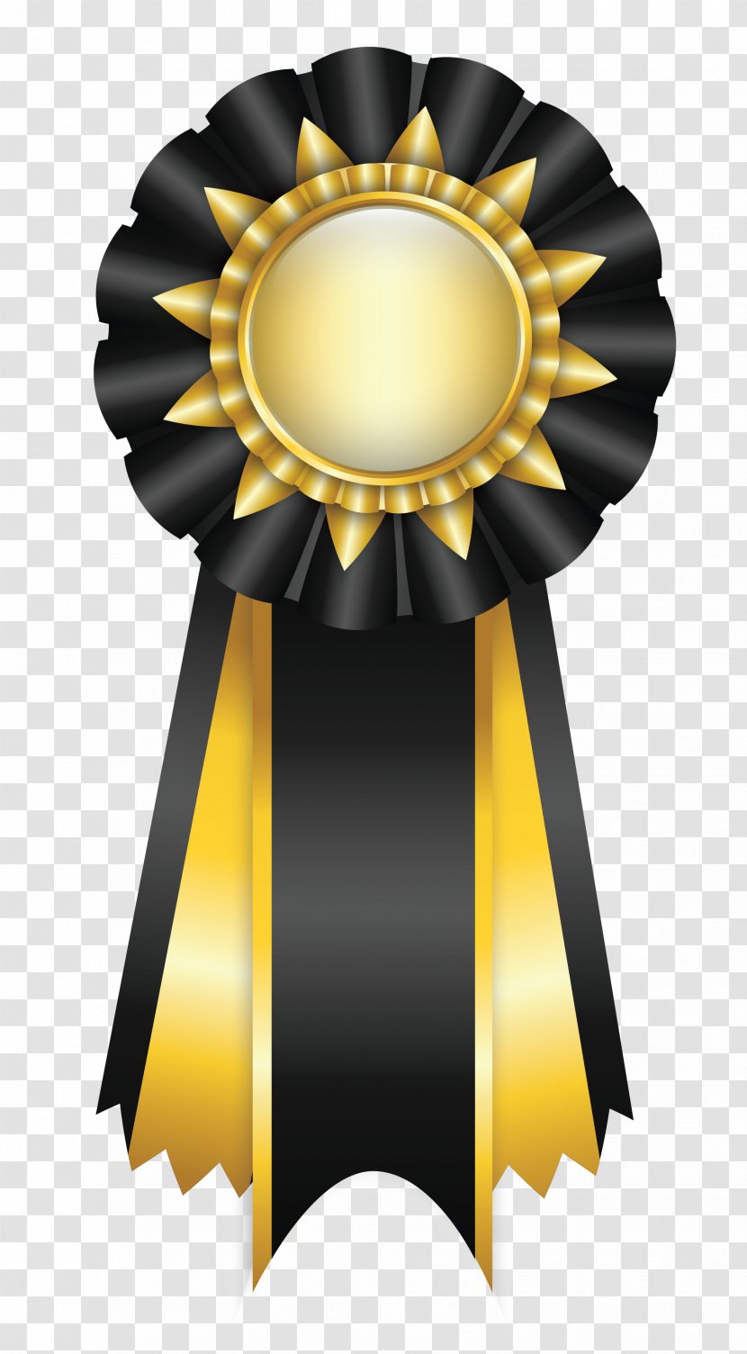 Blue Ribbon Rosette Clip Art - Award - Black Clipart Picture Transparent PNG