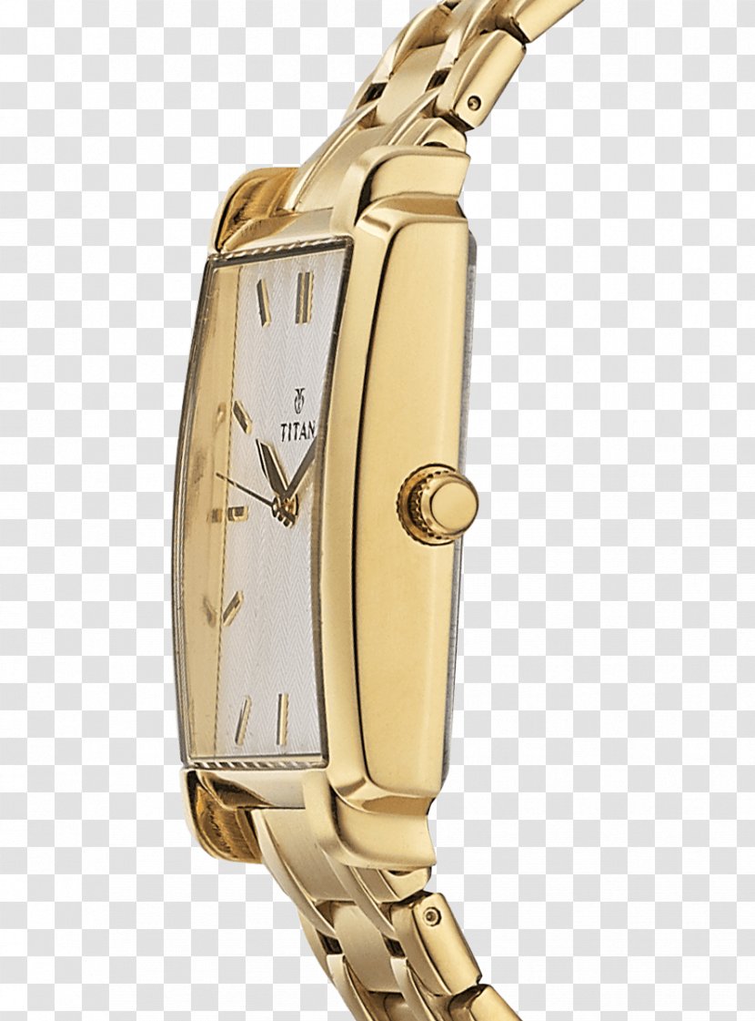 Titan Company Metal Watch Strap Platinum Clock - Color Transparent PNG