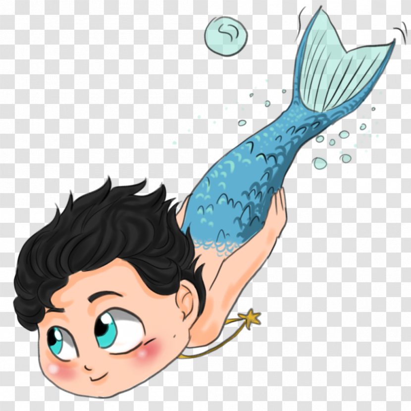Mermaid Merman Cartoon Clip Art - Tree - Baby Swim,Children Swim Transparent PNG