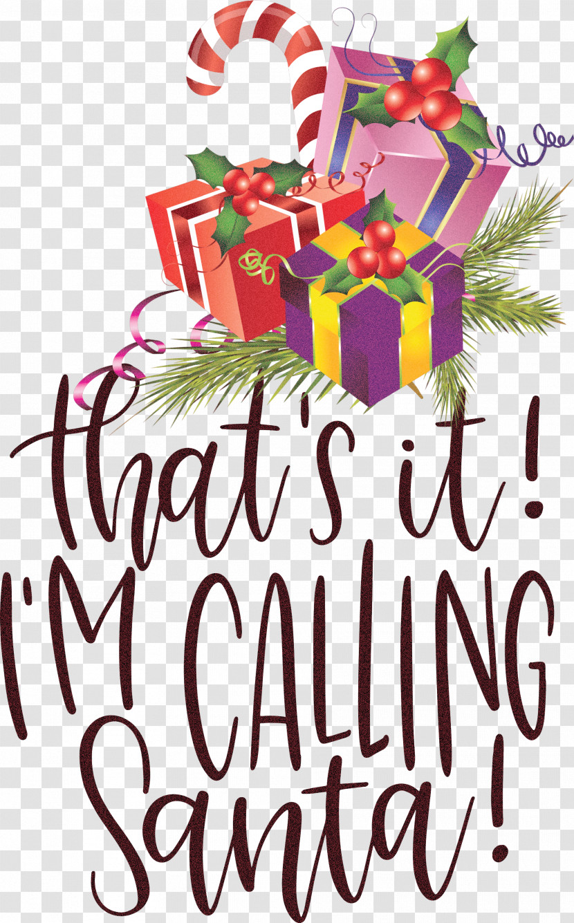 Calling Santa Santa Christmas Transparent PNG