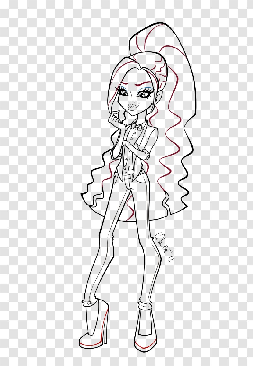 Monster High Doll Ghoul Coloring Book - Watercolor - Body Transparent PNG