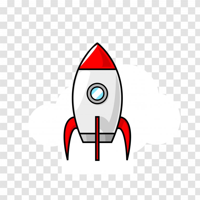 Spacecraft Rocket Cartoon Clip Art - Red Transparent PNG