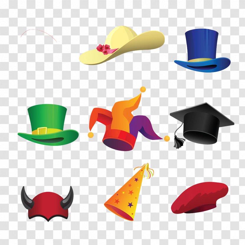 Six Thinking Hats Party Hat Cartoon - Plastic - Icon Image Transparent PNG