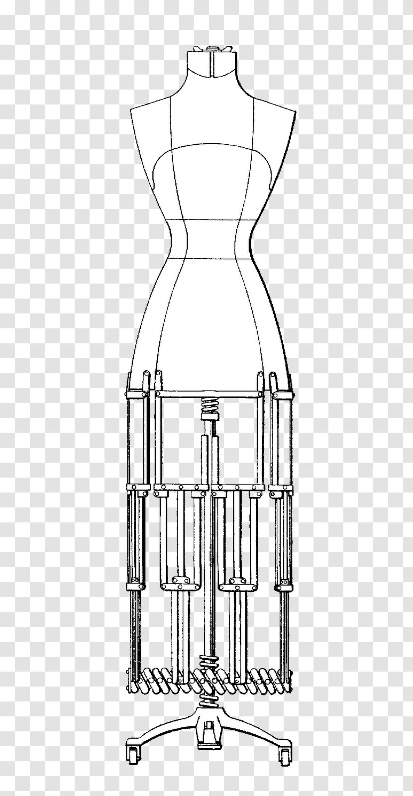 Dress Line Art Symmetry - Neck - Dressform Transparent PNG