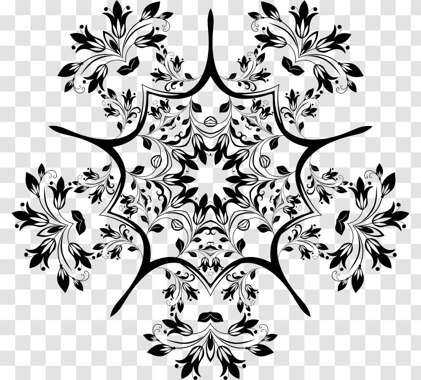 Flower Floral Design Visual Arts Black And White Transparent PNG
