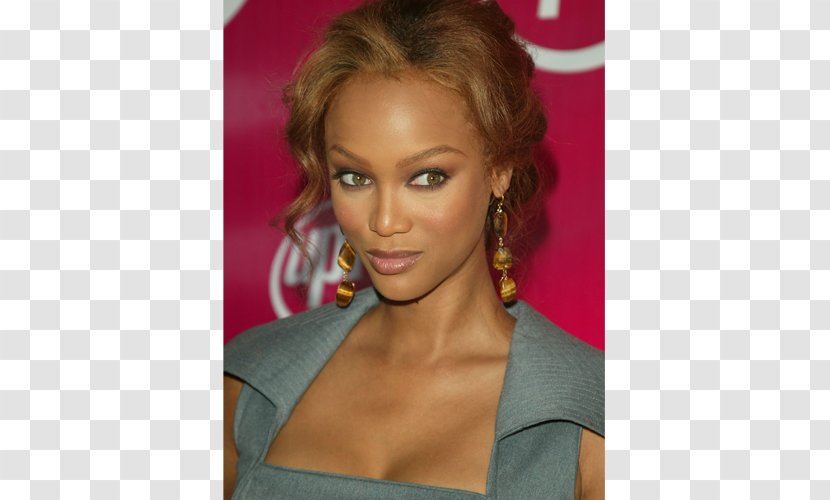 Tyra Banks Zygomatic Bone Cheek Augmentation - Layered Hair - Hot Actress Transparent PNG