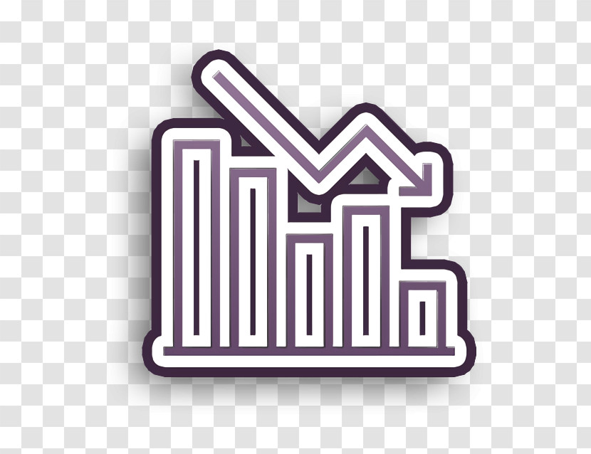 Bars Icon Down Icon Banking And Finance Icon Transparent PNG
