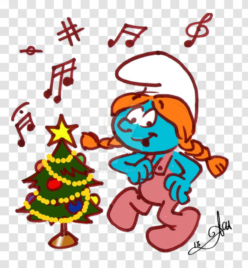The Smurfette Christmas Tree Smurfs - Fictional Character Transparent PNG