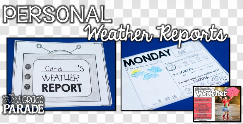 Weather Forecasting Book Report Paper - Material - Kindergarten Writing Books Transparent PNG