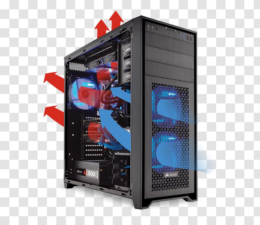 Computer Cases & Housings Power Supply Unit ATX Corsair Components Airflow - Electronic Device - Obsidian Transparent PNG